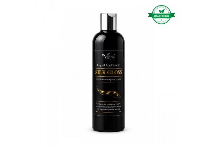 Silk Gloss – rūgštinis plaukų vanduo žvilgesiui – Vilana