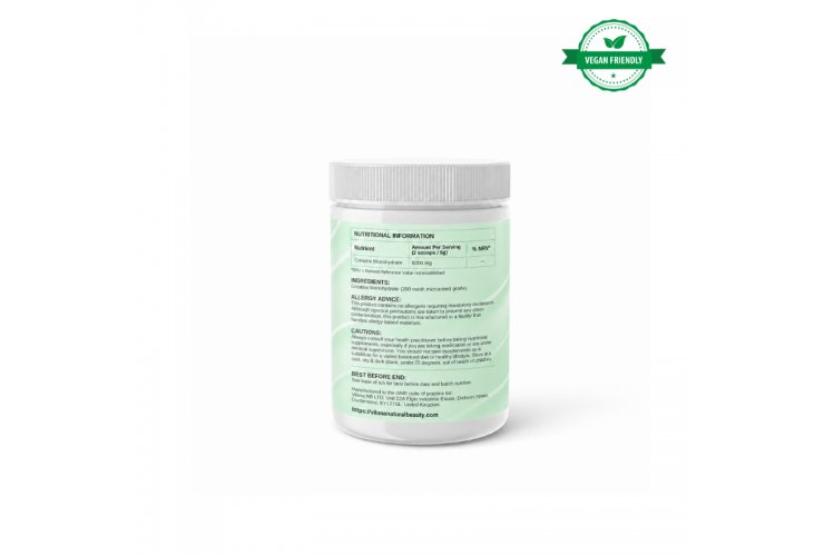 Creatine Monohydrate – sudėtis ir maistinė informacija – Vilana