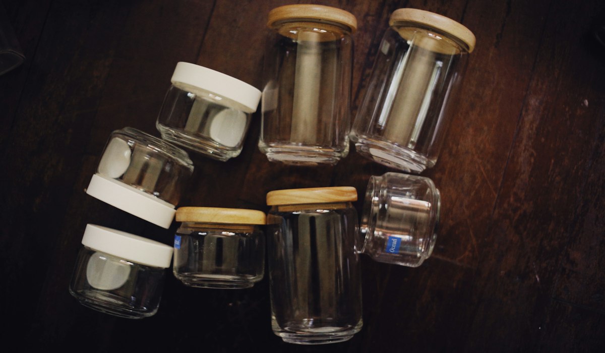 Empty jars ready to be filled
